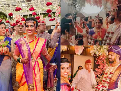 Indian Idol 12 fame Sayli Kamble ties the knot with boyfriend Dhaval in a traditional Maharashtrian style; see inside photos and videos