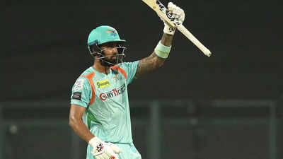 Ipl 2022 Lsg Vs Mi Kl Rahul Scores Ton As Lucknow Super Giants Post 168 6 Against Mumbai Indians Cricket News Times Of India