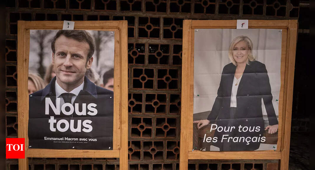 macron:  France votes in showdown for Macron and Le Pen – Times of India