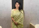 ​​​Saranya looked elegant in sari at the Wondr Diamonds store launch of in Anna Nagar, Chennai