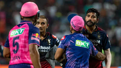 WATCH - IPL 2022: Face-off between Riyan Parag and Harshal Patel in RCB vs RR match