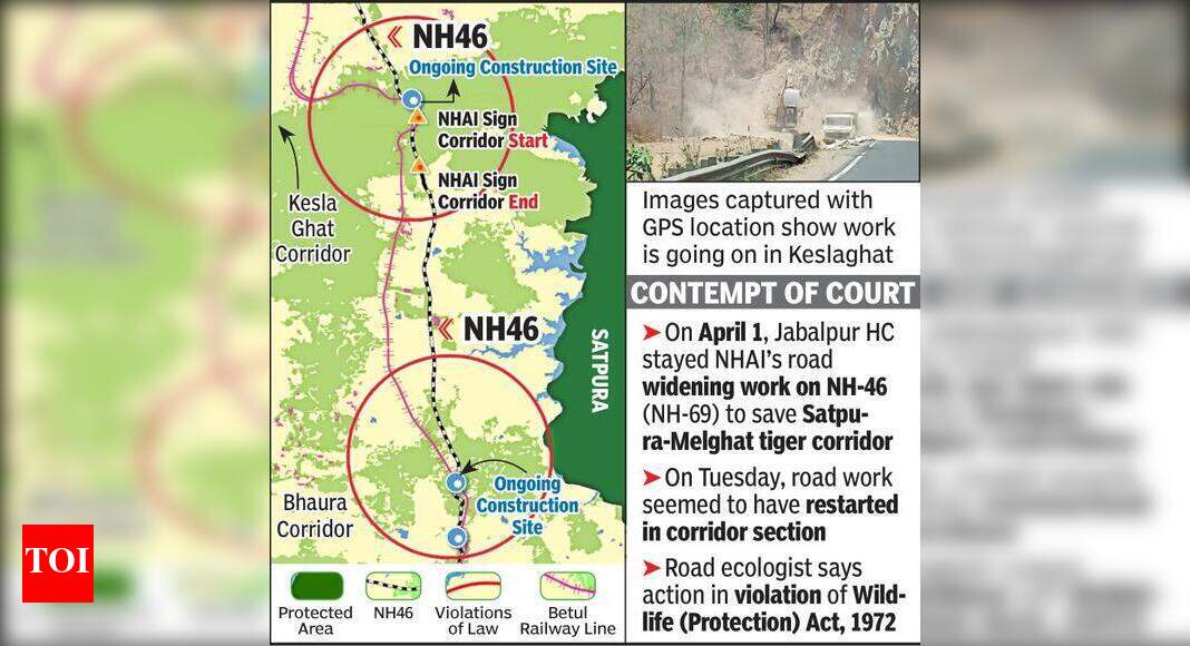 Despite HC stay, NHAI restarts work on NH-69 | Nagpur News - Times of India