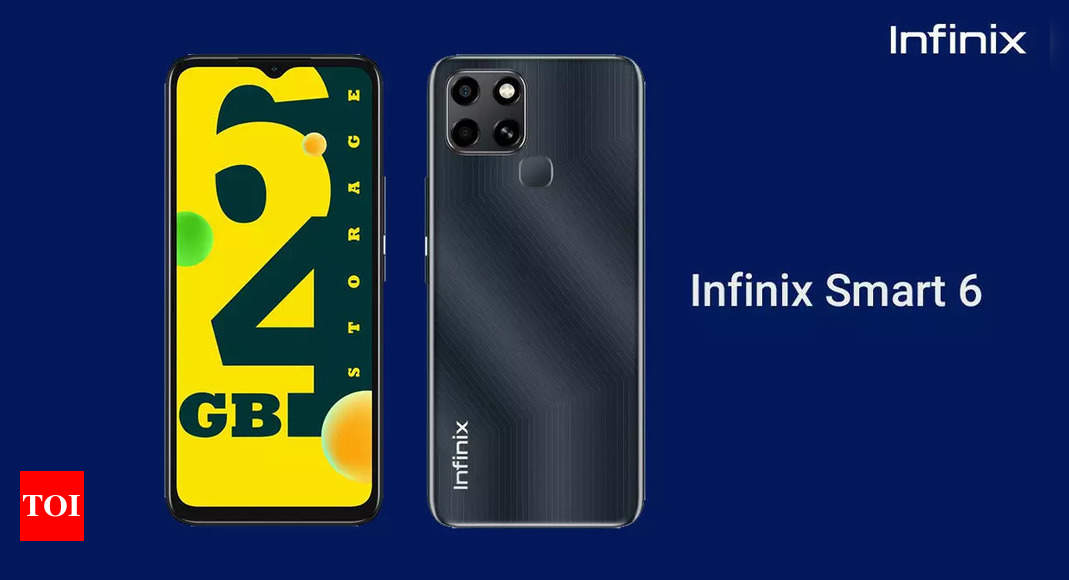 Infinix Smart 6 smartphone with dual camera, Android Go Edition launched, priced at Rs 7,499 – Times of India
