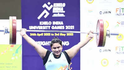 Weightlifter Ann Mariya breaks clean and jerk national record in Khelo India University Games