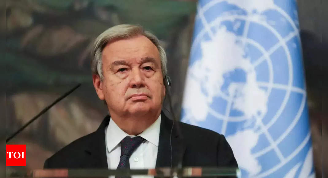 guterres:  After Russia visit, UN chief Guterres arrives in Ukraine – Times of India