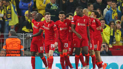 Liverpool roll over Villarreal to put one foot in Champions League final