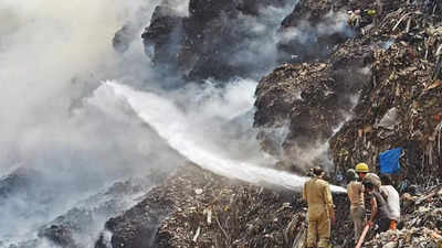 Day 2: Delhi's Bhalswa landfill goes through fire and water