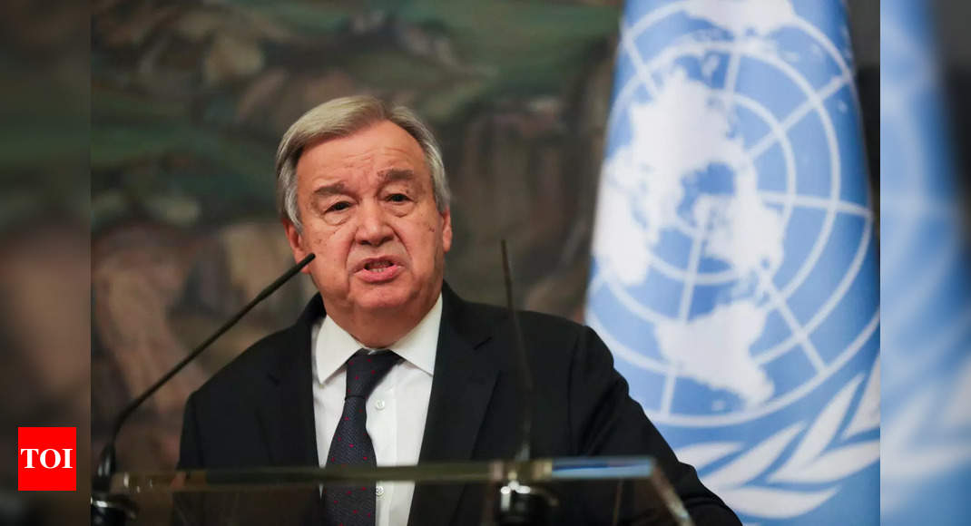 afghanistan:  UN chief urges international community to create conditions for cash injection in Afghanistan – Times of India