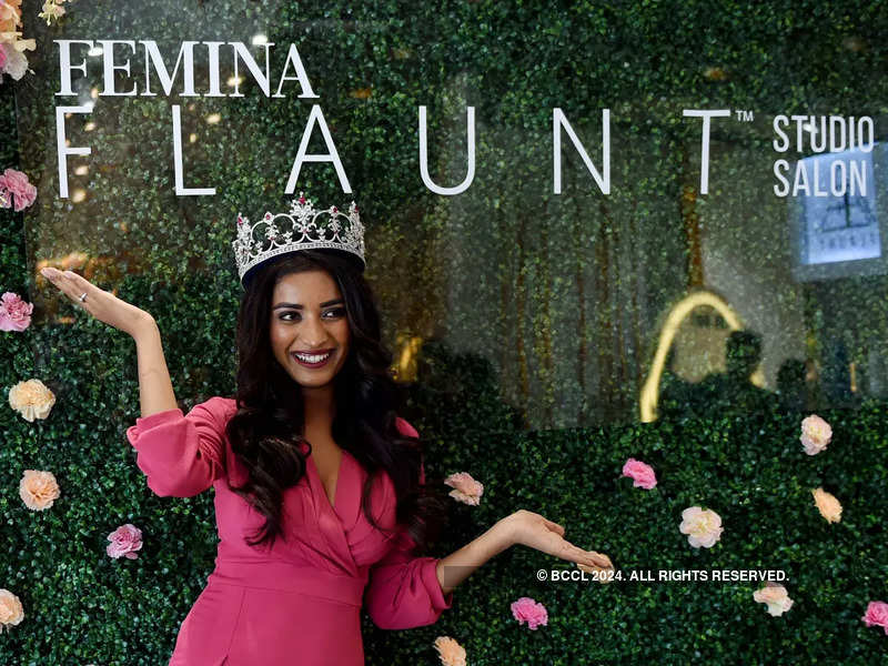 Femina Miss India 2020 runner-up Manya Singh at the launch of the salon 