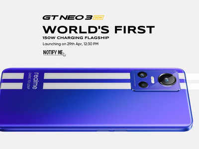 Realme: Realme GT Neo 3, Pad Mini and Realme smart TVs to launch in India  today: Here's how to watch the live stream - Times of India