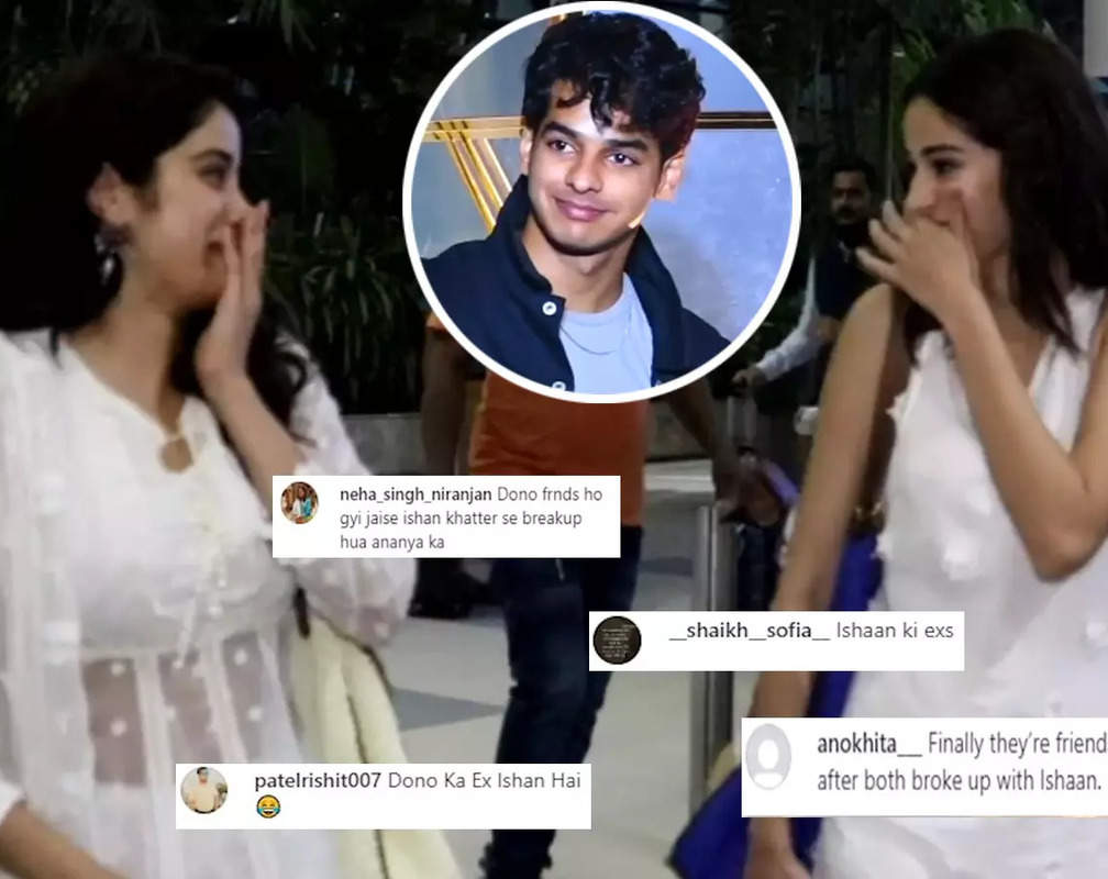 
Twinning in white Janhvi Kapoor and Ananya Panday get papped giggling at airport, netizens say 'Ishaan Khatter ki exes'
