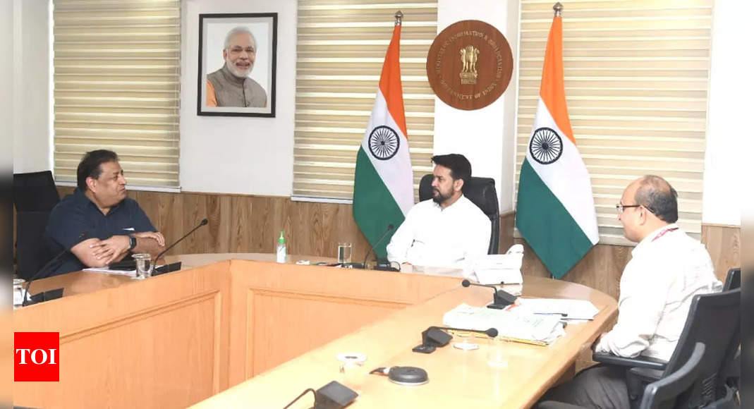 Sports Minister Anurag Thakur reviews preparation for Chess Olympiad 2022 | Chess News – Times of India