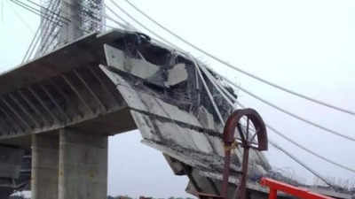 Bihar: Under construction bridge collapses during thunderstorm in  Sultanganj | Patna News - Times of India