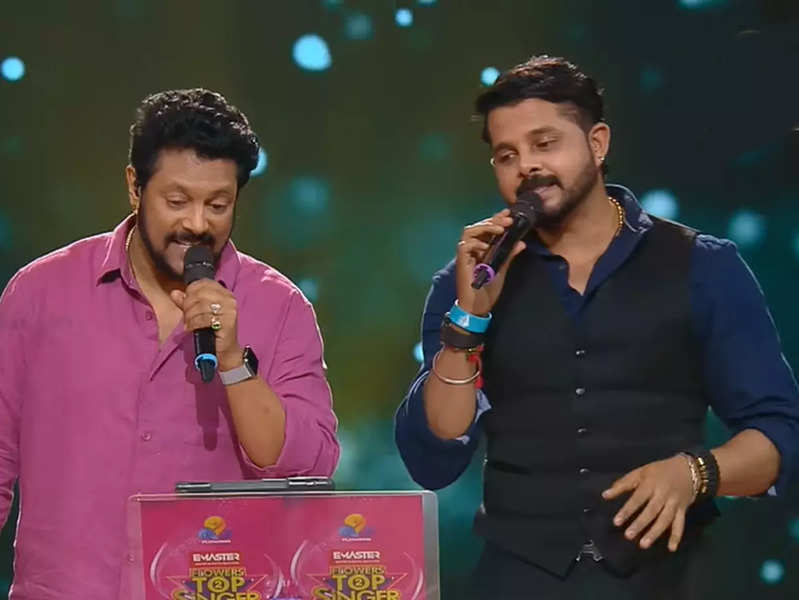 Top Singer 2: Brothers-in-law Sreesanth and Madhu Balakrishnan sing 'Yeh Kaali Kaali Aankhen' on stage