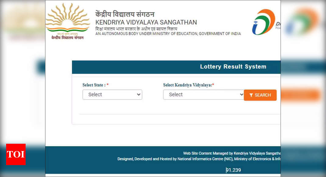 KV Admission List 2022: KVS Admission 2022 first list released, second ...