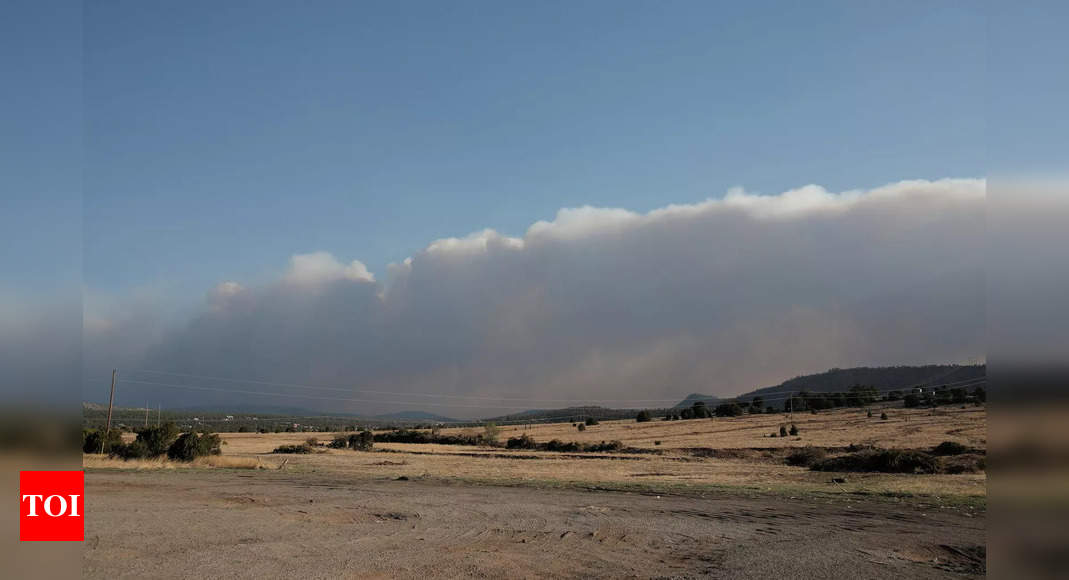 new mexico:  Wind-whipped fire forces more New Mexico residents to flee – Times of India