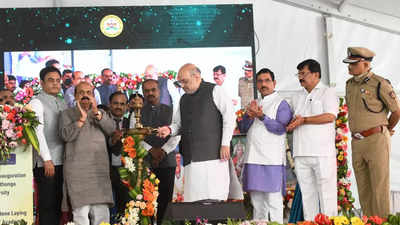 Union home minister Amit Shah lays foundation stone of Nrupathunga University in Bengaluru