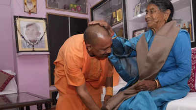 Uttar Pradesh CM Yogi Adityanath visits native village, meets mother after 5 years