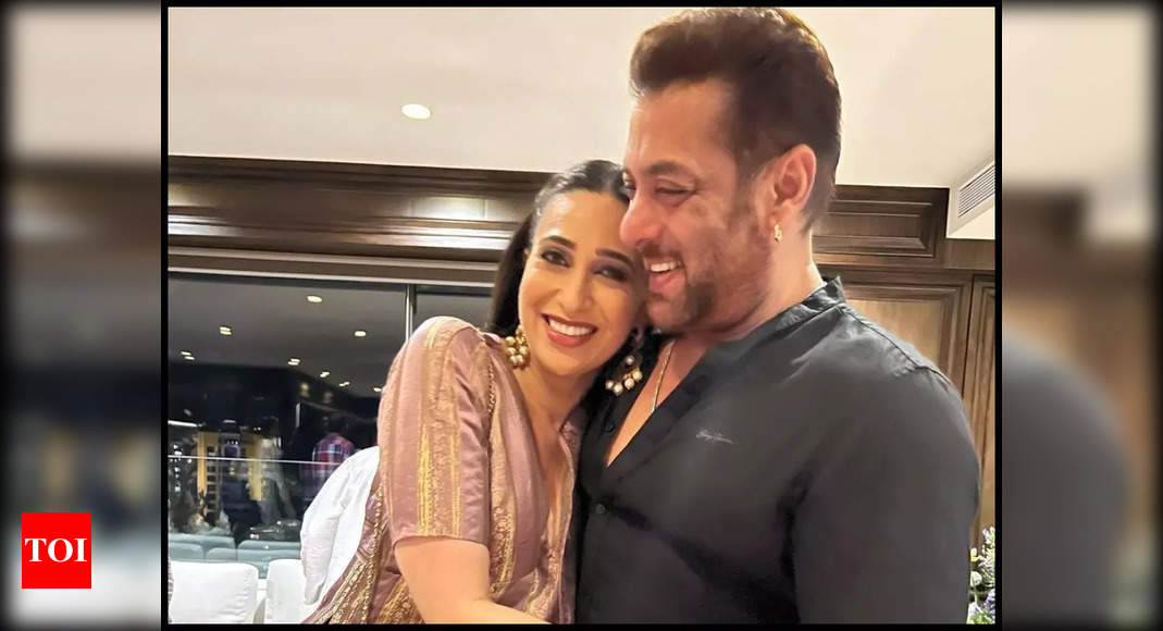Karisma Kapoor offers a good hug to ‘OG’ Salman Khan as they attend Arpita Khan’s Eid celebration; Enthusiasts say, ‘please get married’ | Hindi Film Information