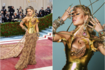 Met Gala 2022: Natasha Poonawalla's dramatic gold look in Sabyasachi saree and Schiaparelli bustier steals the show, see pictures