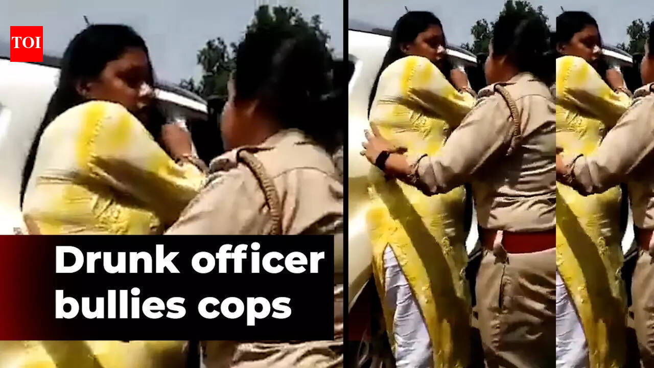 bahraich: Viral video: Drunk woman officer creates ruckus in UP’s Bahraich