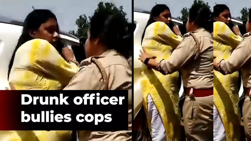 bahraich: Viral video: Drunk woman officer creates ruckus in UP’s Bahraich