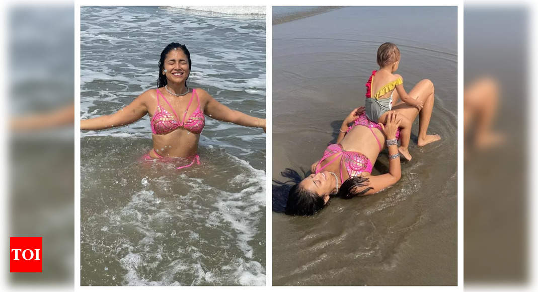 ‘Drishyam 2’ star Shriya Saran enjoys beach time in Goa with daughter Radha – See photos and videos – Times of India