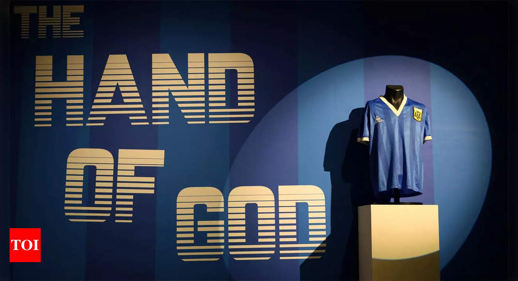 Maradona’s ‘hand of God’ World Cup jersey auctioned for $9.3 million: Sotheby’s | Football News – Times of India