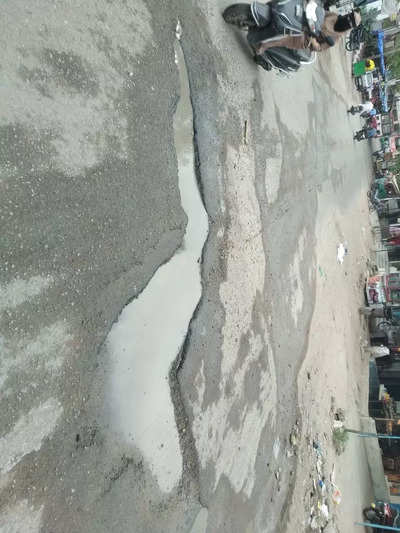 Road in bad shape at Attapur
