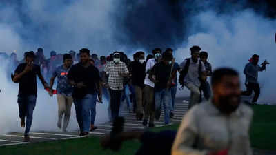 Sri Lanka Police fires tear gas on university students protesting outside Parliament