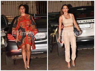 Photos: Kareena Kapoor Khan, Malaika Arora, Karan Johar arrive in style for Karisma Kapoor's dinner party