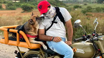 After tumour surgery, dog visits Goa while on all-India bike tour