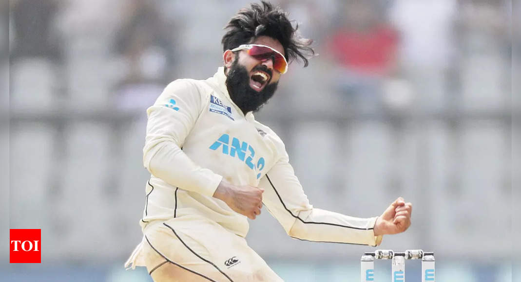 New Zealand’s Ajaz Patel auctions 10-wicket haul shirt for hospital | Cricket News – Times of India