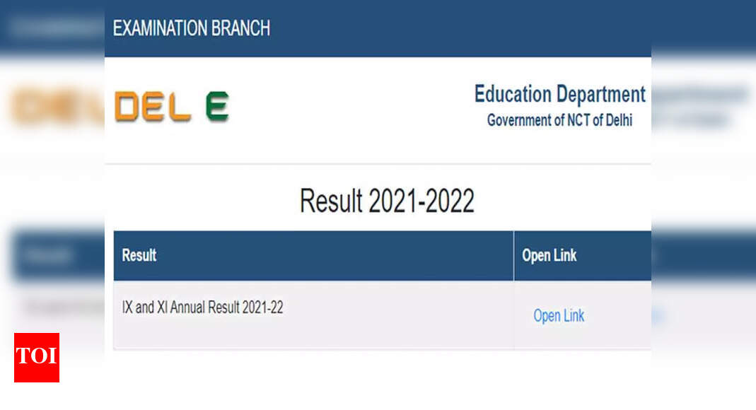 Delhi Class 9 & 11 Result 2022 announced at edustud.nic.in; check direct link here