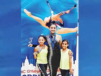 Gurgaon rhythmic gymnasts twist, twirl & leap their way to the top at London Spring Cup