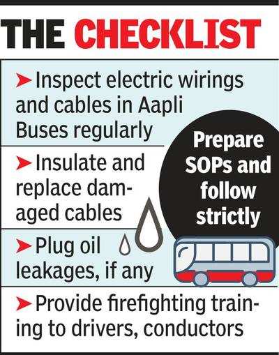 Aapli Bus operators told to replace electric cables of all buses