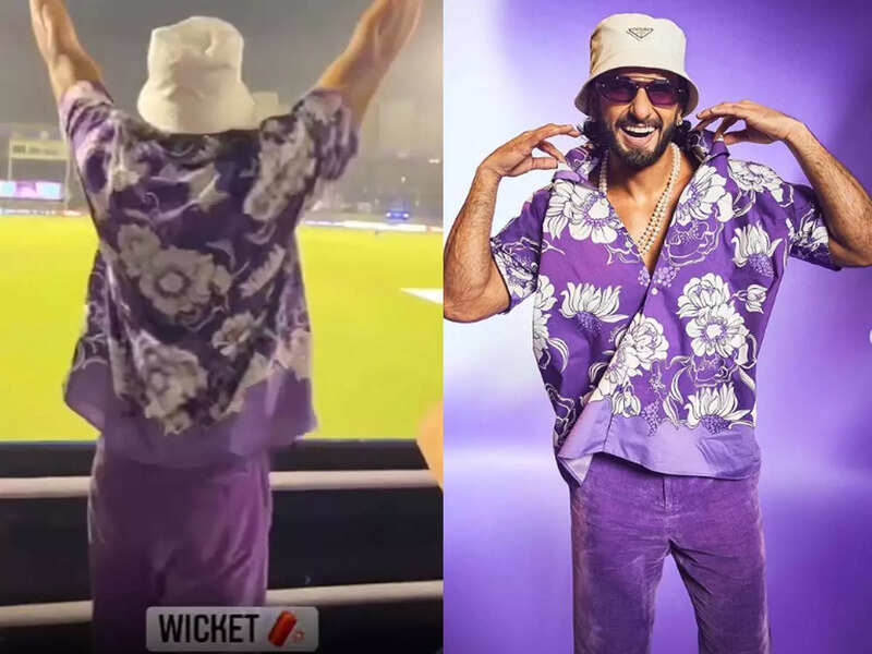 Ranveer Singh enjoys watching a cricket 