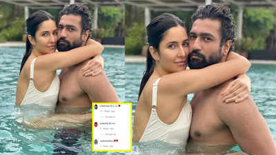 Katrina Kaif drops a pool picture with husband Vicky Kaushal locked in passionate embrace, Hrithik Roshan, Rakul Preet and others shower love