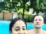 These pool pictures of Shriya Saran with hubby & little Radha will make you crave for a summer holiday