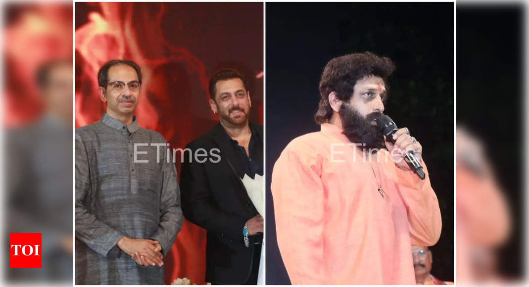 Photos: Maha CM Uddhav Thackeray, Salman Khan, Riteish Deshmukh, Eknath Shinde and other celebs, political leaders attend ‘Dharmaveer’ trailer launch – Times of India