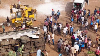 Maharashtra: 3 killed, 20 injured as bus falls into valley in Raigad