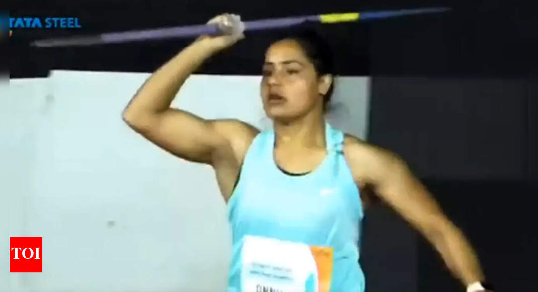 Annu Rani improves own women's javelin throw national record for eighth