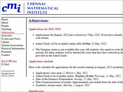 CMI Admit Card 2022 to be released on May 12, exam on May 22