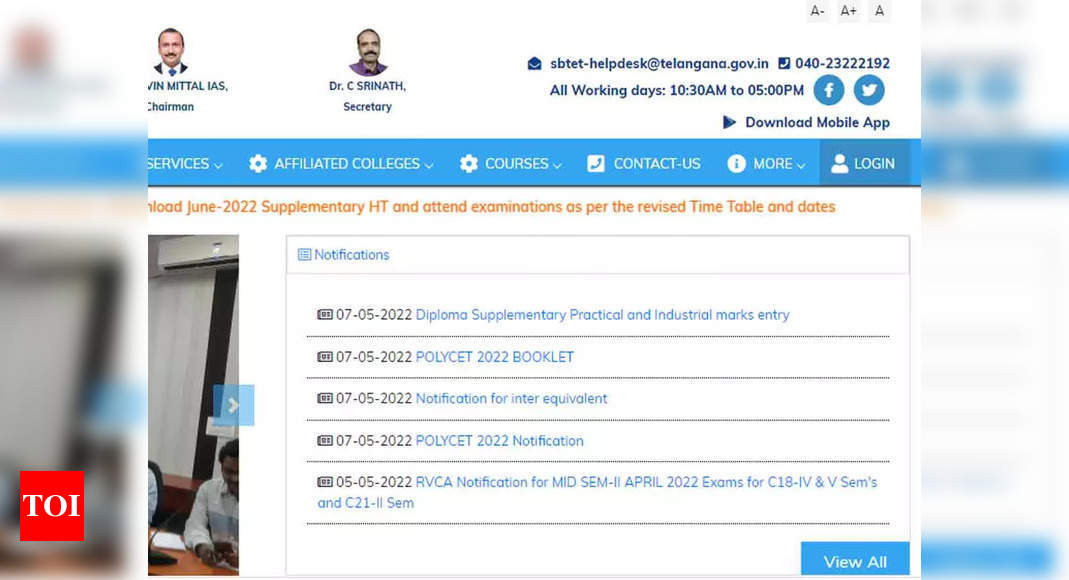 TS POLYCET 2022: Application registration begins today @tspolycet.nic.in, exam on June 30 – Times of India