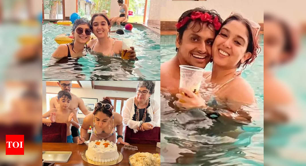 Kiran joined Aamir-Ira for pool party