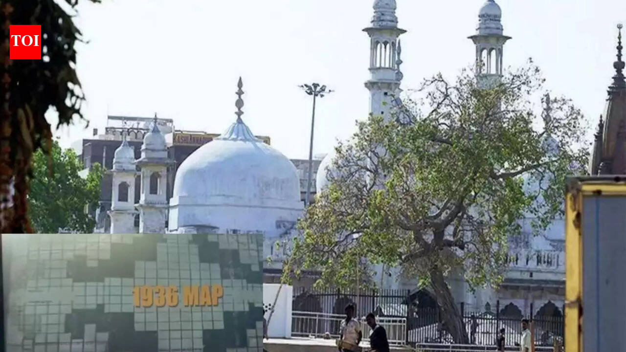 Gyanvapi survey: Pictures, old maps reveal temple foundation inside ...
