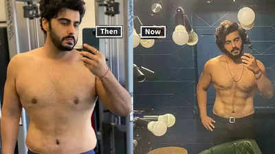 Arjun Kapoor flaunts his perfectly chiselled body in this transformation post: 'I hope it stays the same'