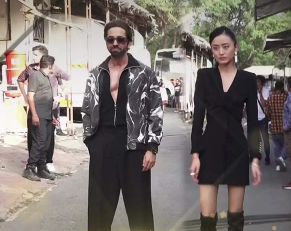 
Ayushmann Khurrana, co-star Andrea Kevichusa go all black for promotion of ‘Anek’
