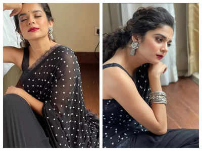 Mithila Palkar looks ethereal in a classy black saree; See pics