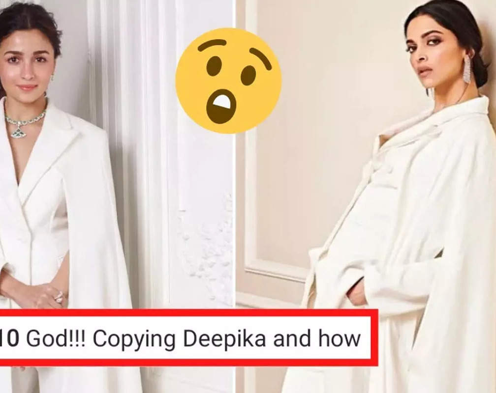 
Alia Bhatt gets trolled for copying Deepika Padukone's cape suit look
